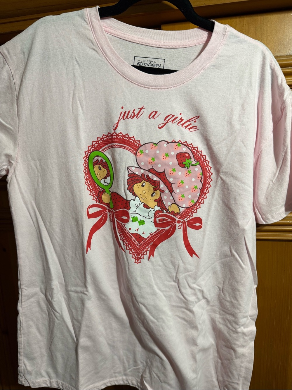Strawberry Shortcake "Just a Girlie" Pink Graphic Tee